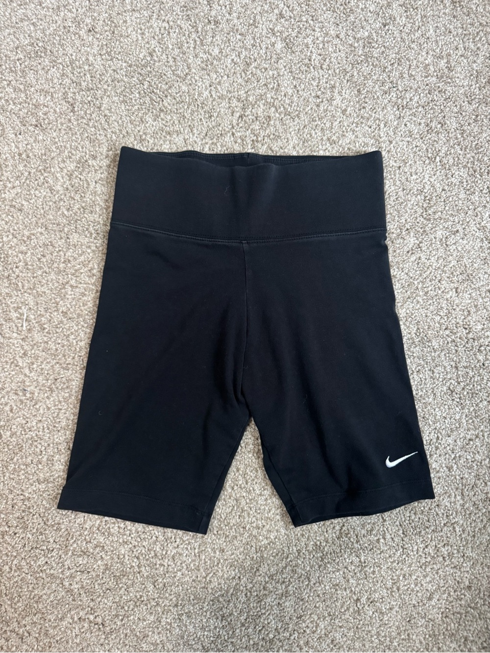 Nike Black High-Rise Athletic Bike Shorts with Swoosh